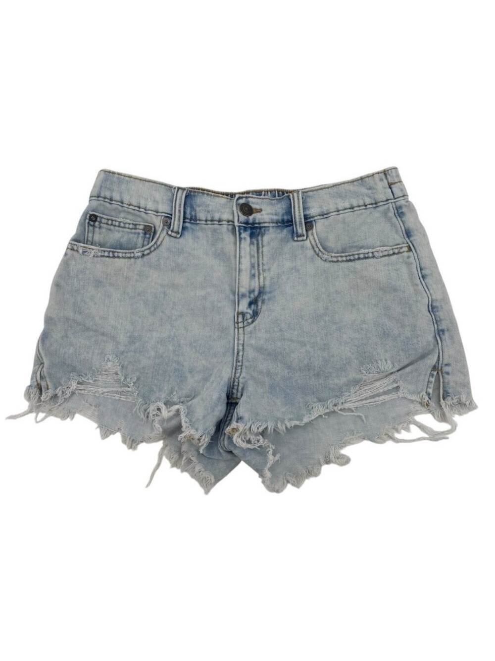 Aerie Size Small Acid Wash Denim Cut Off Shorts - Picture 1 of 11